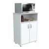 Inval Kitchen/Microwave Storage Cabinet 23.62 W x 14.9 6 D x 32.87 in.H in Laricina White MM-0207